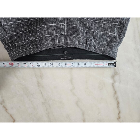 Banana Republic Pants Women's 10 Gray Avery Fit Plaid Slim Trousers Stretch - Picture 6 of 7
